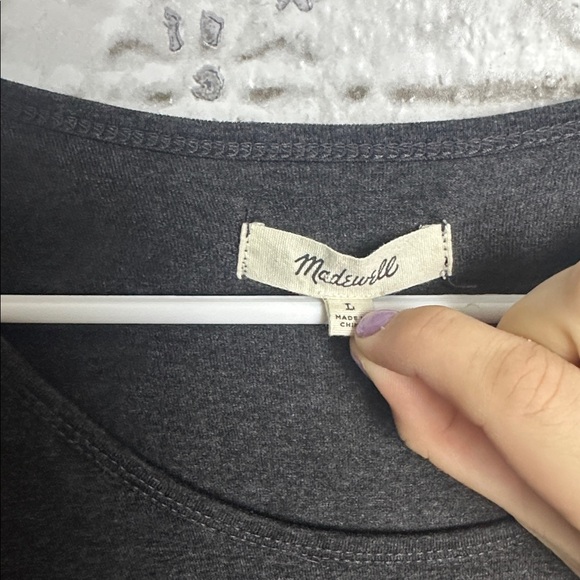 Madewell Charcoal Short Sleeve dress - Picture 2 of 7